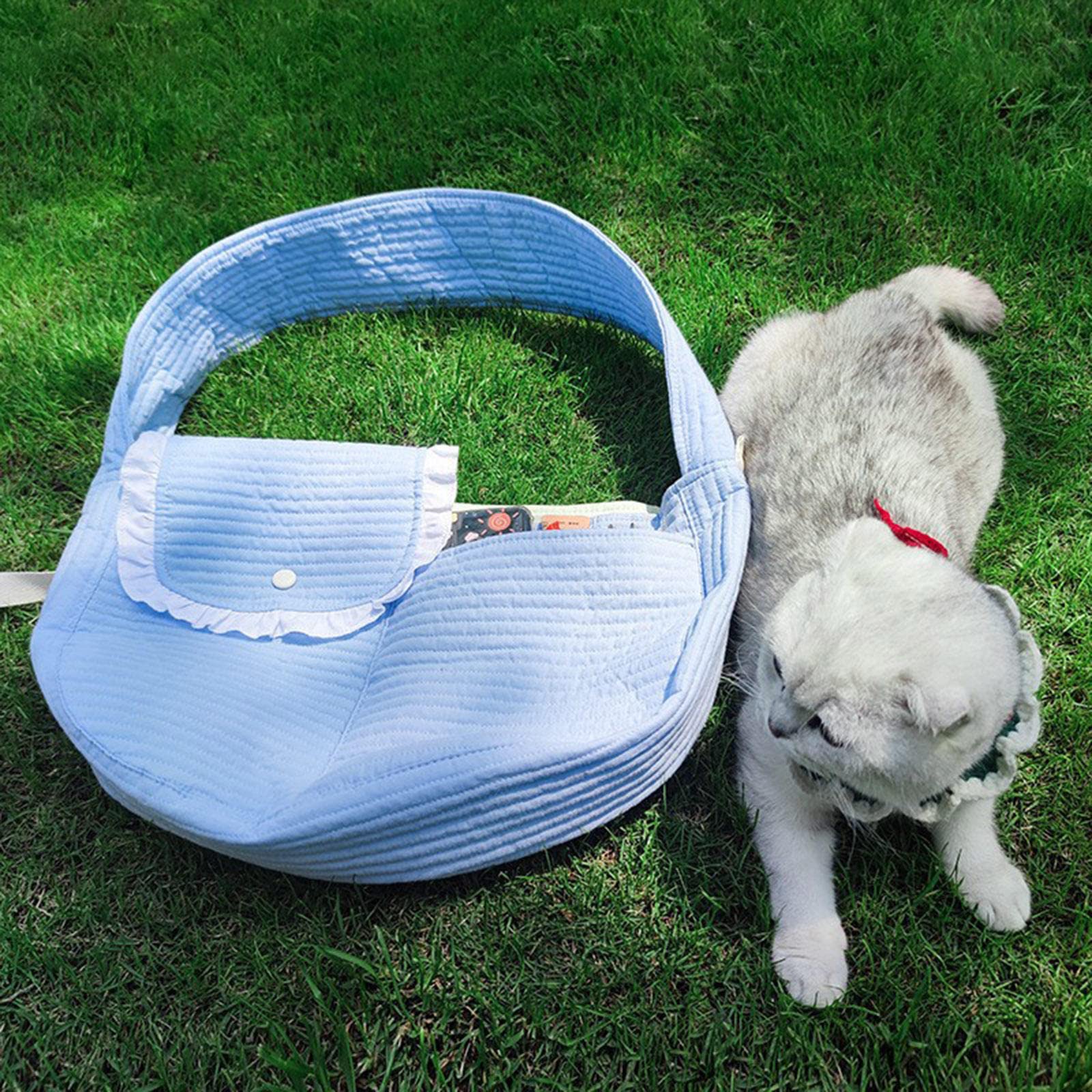 Bolsa de Transporte para Mascotas - Bolsa de Viaje para Perros y gatos, Bolsa Tipo Bandolera para gatos, Bolsa de Transporte para Perros, cómodas Bolsas de Hombro de Malla Suave y Transpirable