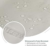 Vista 3 de STEECA Cubierta impermeable para bañera de hidromasaje, protector de cubierta dura cuadrado para exteriores, 76 x 76 x 20 pulgadas