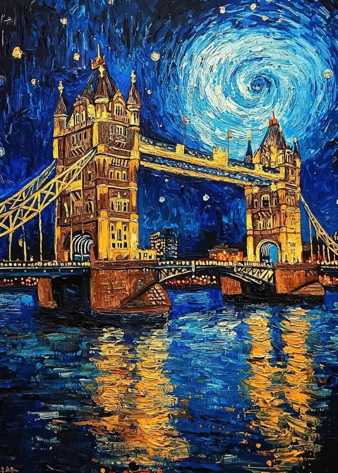 Yocheng Abstract Landscape Poster Prints House Night Canvas Painting Wall Art For Living Room Home Decor 30x40cm No Frame