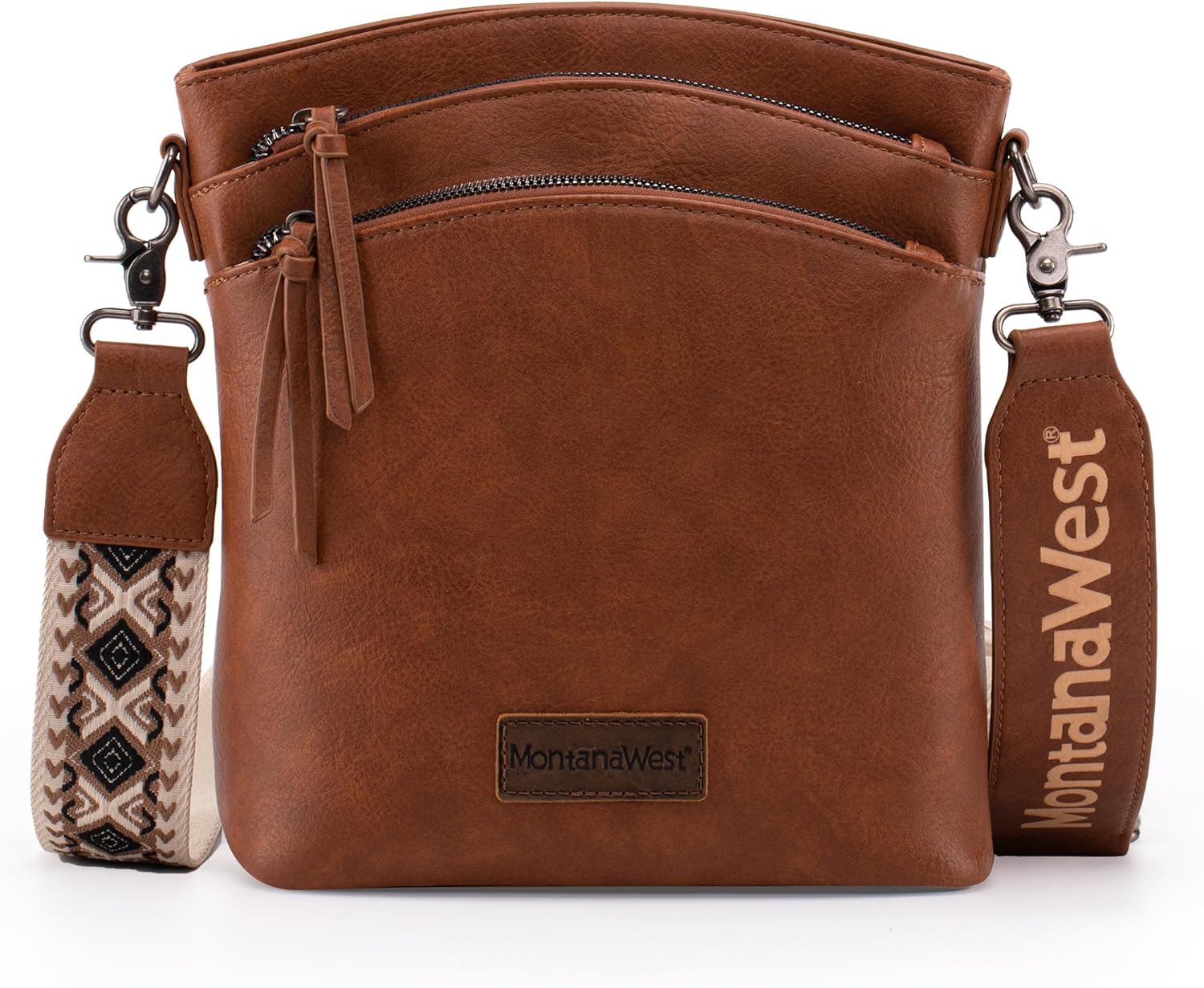 Montana West Multi Zip Pocket Large Crossbody Bag With Guitar Strap Montana West Multi Zip Pocket Large Crossbody Bag With Guitar Strap