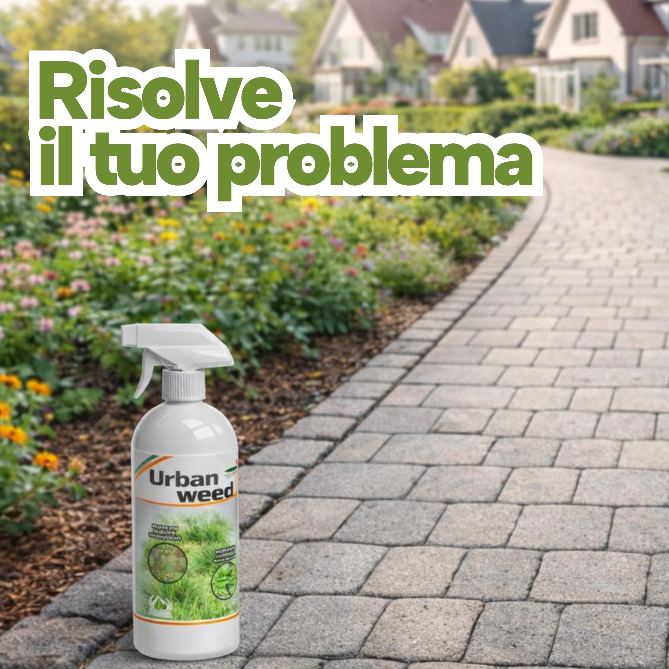 Dissecante per Erba Totale Spray Naturale 1L Alternativa al Diserbante Totale Potente, Senza Glifosato, per Erbacce, Muschio e Vegetazione Indesiderata Pronto all’Uso Eco-Sostenibile