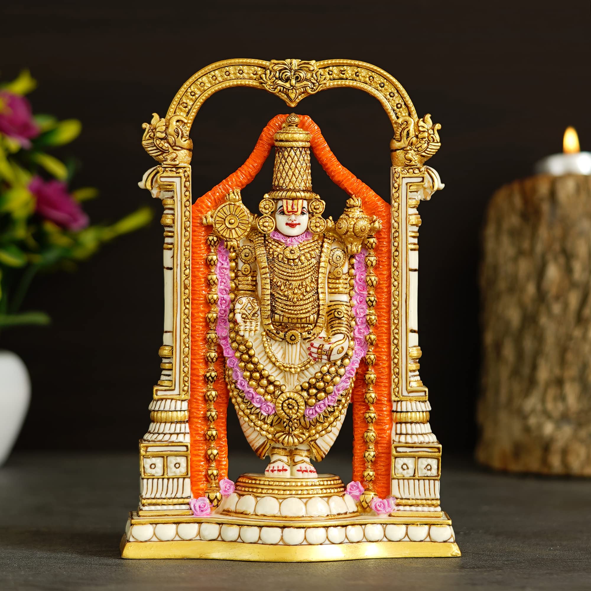 Buy MUKUNDRA ART N CRAFT Tirupati Balaji Idol Lord Venkateswara Idol Marble Dust Statue for