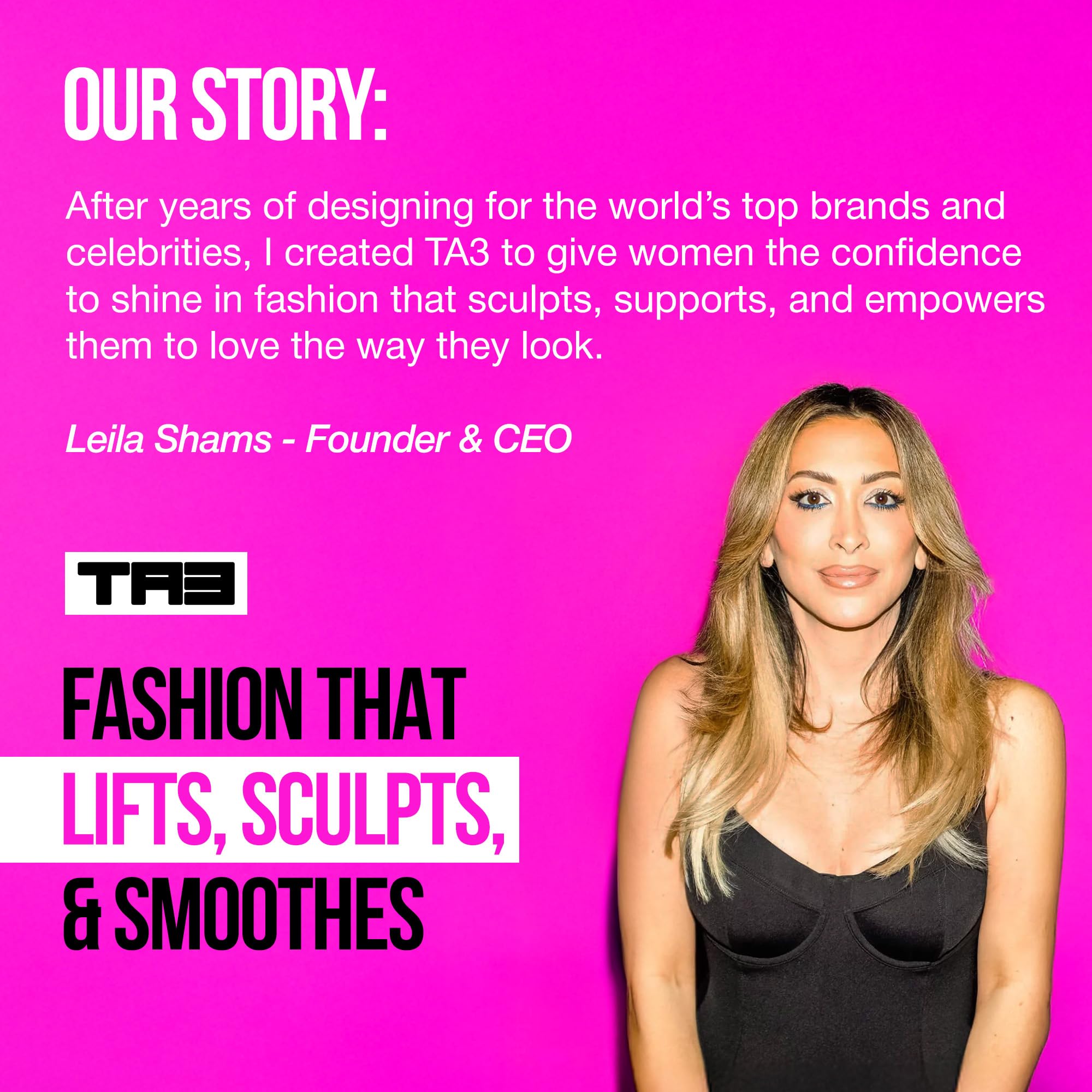 TA3 Brazilian Plungey Swimsuit for Women – Sculpting Bathing Suit - Tummy Control Swimsuits for Women - Patented Construction