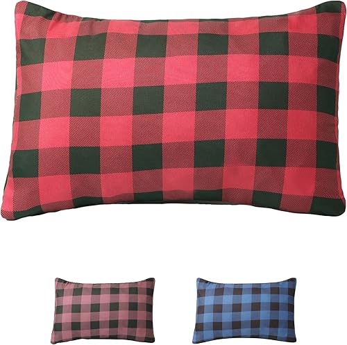 Teton Camp - Almohada (zorro), color negro Negro -,Azul,Piedra azulada/carbón,Marrón,Fox Plaid,Verde,Grey,Oliva/carbón,Naranja,Ciruela/Tartán,Rojo