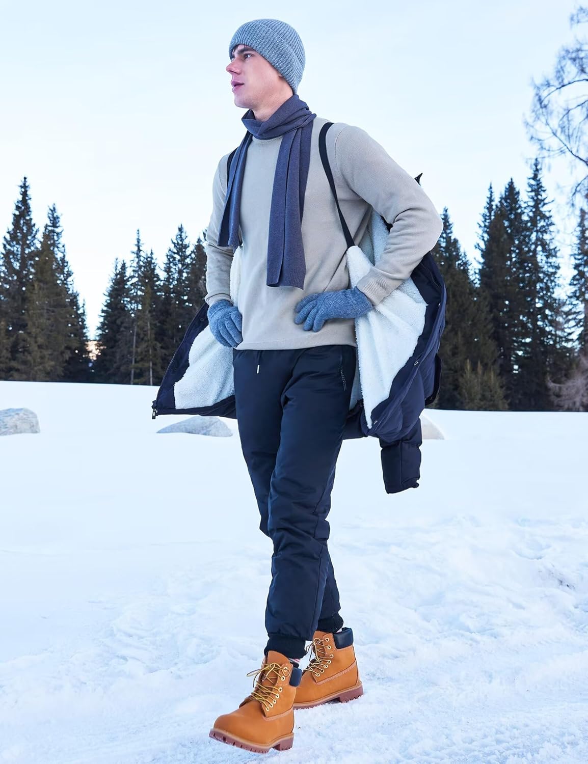 Men's Long Winter Coats Warm Water Resistant Puffy Hooded Windbreaker Insulated Thicken Jackets with Hood - Image 5