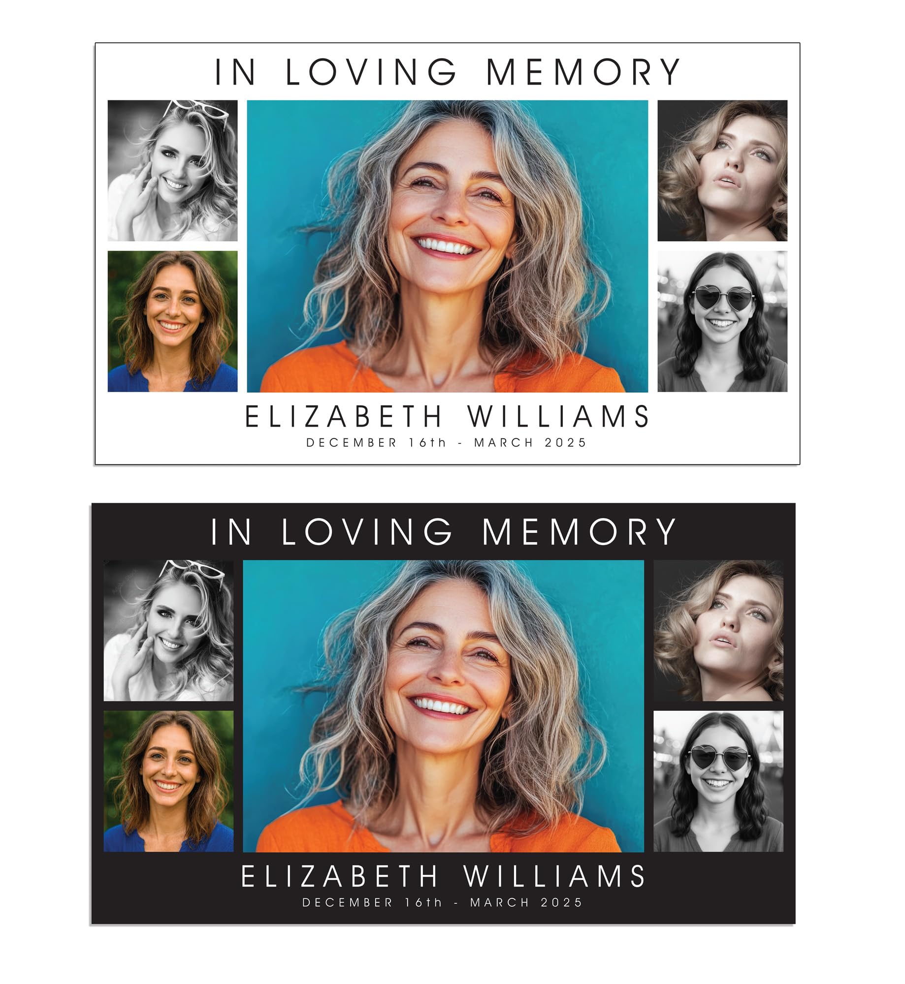 Large Personalised Funeral Memorial Photo Banner In Loving Memory Celebration of Life Funeral Condolence Ceremony Decorations Remembrance Keepsake for Wake (Loving memory 1)
