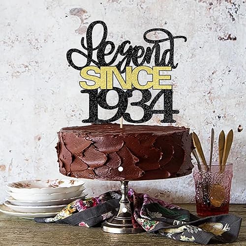 Miniatura 4 de Migeaks Legend since 1969 - Decoración para tartas, hombres y mujeres animan a los 55 años de edad, decoración de pasteles de feliz cumpleaños,