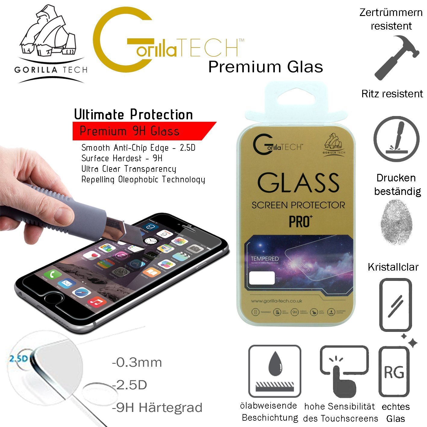 Custodia A Busta Gorilla Tech In Similpelle Con Tasche Porta Schede E Chiusura Magnetica - Protezione 360° Per Smartphone Universale