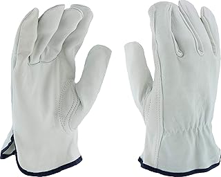 West Chester 991K Goatskin Leather Gloves Large, Keystone Thumb, Shirred Elastic Wrist and Gunn Cut