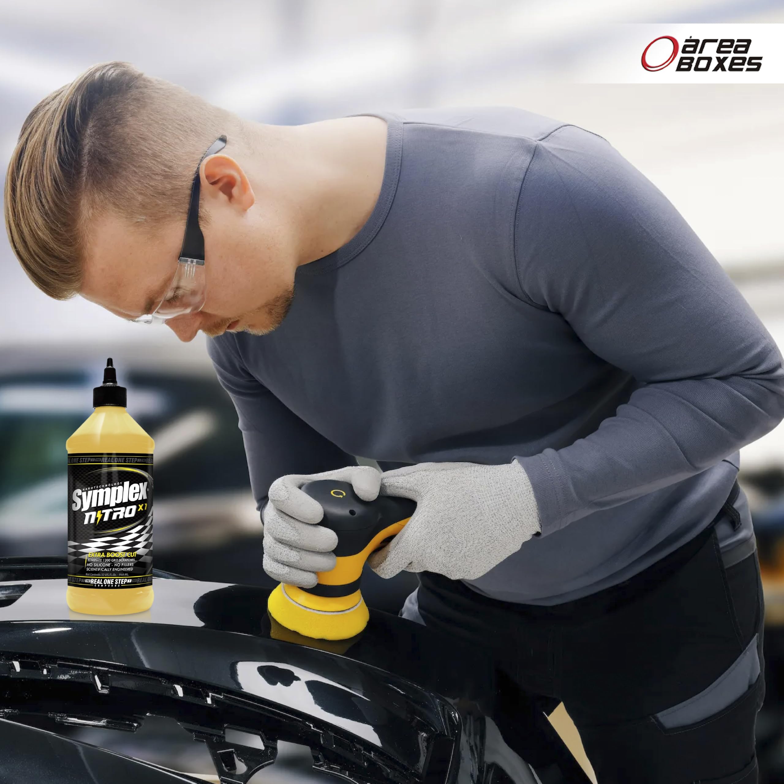 Lucido Per Auto High Cut, 950ml [Nitro X1] Composto 3 in 1 "One Step". Riparazione Graffi, Senza Silicone. Rimuove I Graffi. Non Macchia. [Taglio, Livellamento E Sigillatura Con Elevata Brillantezza]