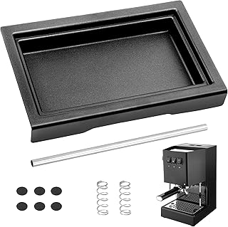 Low Profile Drip Tray (Black, Heat-Resistent ABS Plastic) Compatible with Gaggia Classic Pro