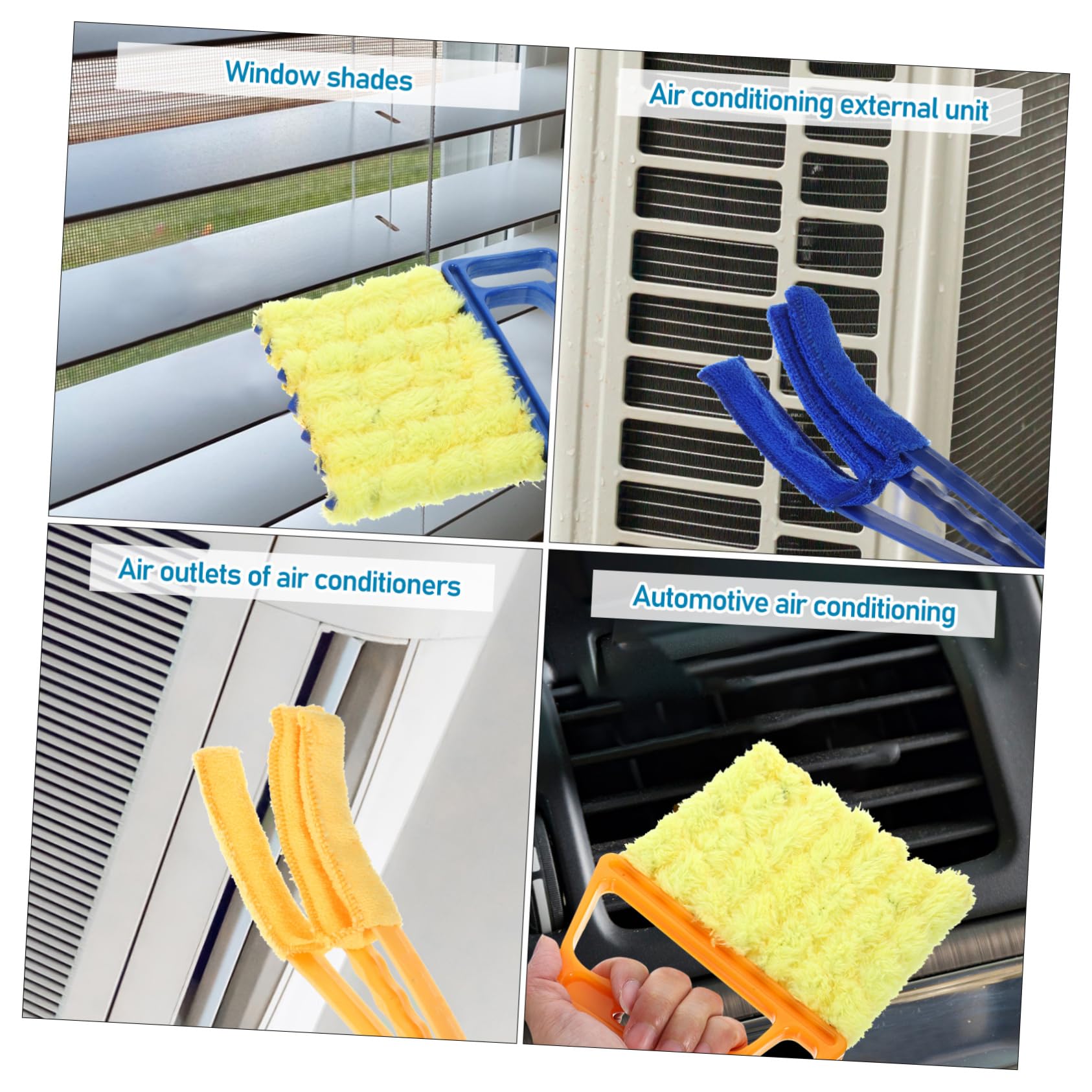 ULTECHNOVO 20piezas Limpiador De Persianas y Aire Acondicionado Herramienta De Limpieza Práctica y Ligera para Mantener Persianas y Unidades De Aire Acondicionado El Hogar