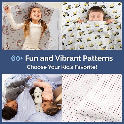 Miniatura 5 de Juego de sábanas para niños y niñas, tamaño matrimonial, ropa de cama suave y acogedora, fáciles de cuidar y limpiar, cómodas, de microfibra sin