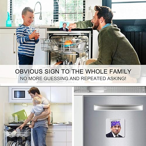 Miniatura 6 de Imán para lavavajillas, indicador de señal sucia, imán de lavadora de doble cara para cocina, lavavajillas, nevera, con placa magnética, oficina,