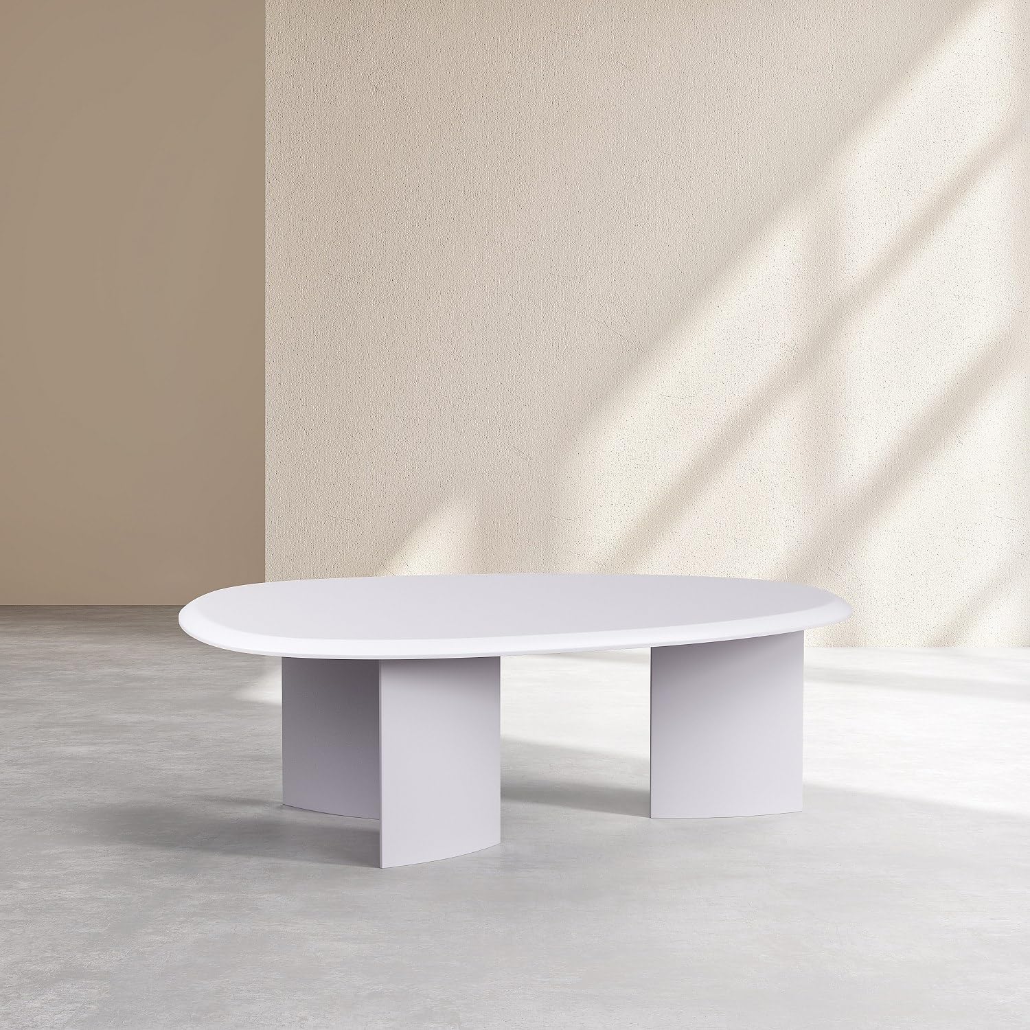 Table basse organique blanc polaire mate Amalia par Habitat