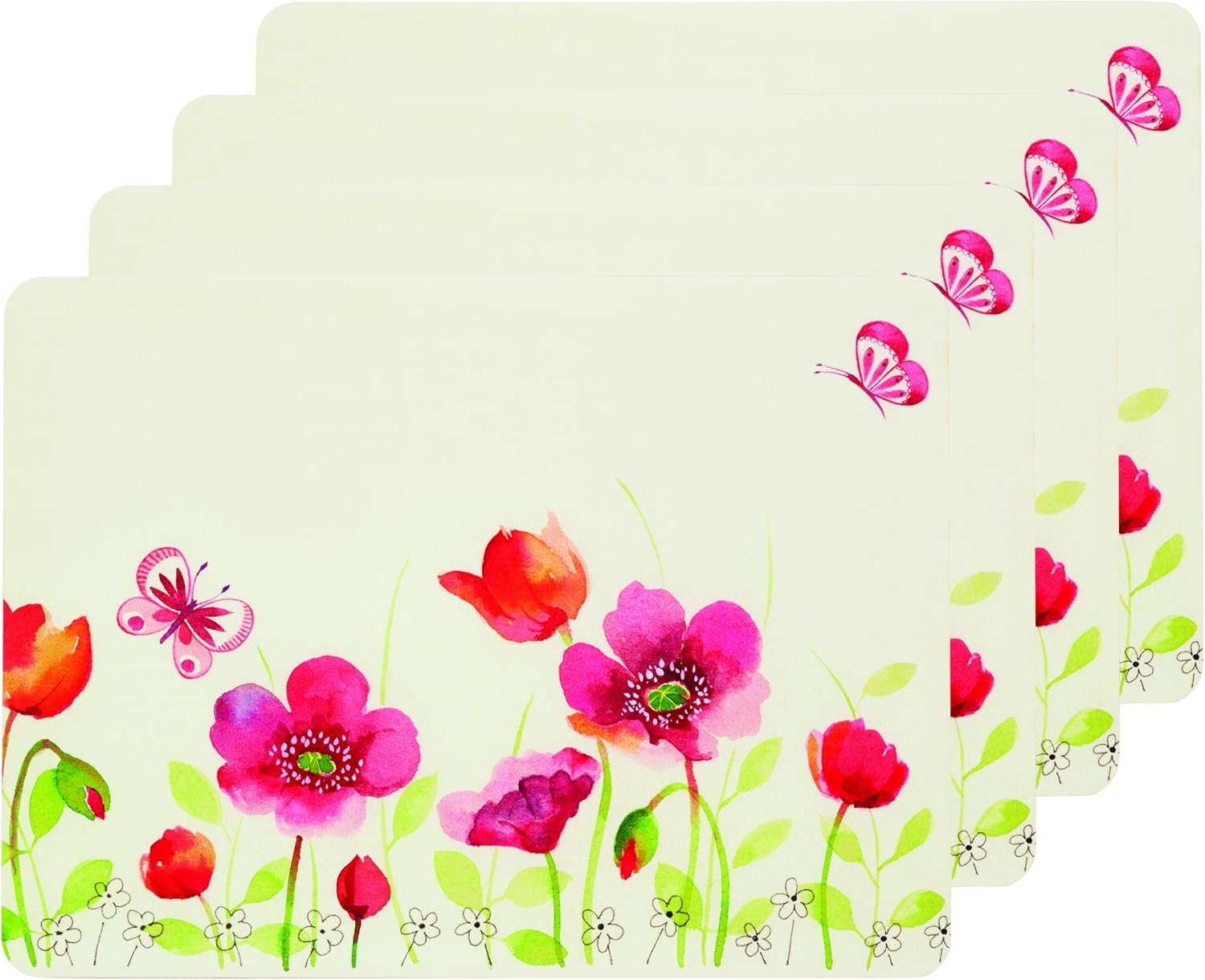 Kitchen Craft Poppy Field Cork Back Laminated Placemats Amazon.ca Home