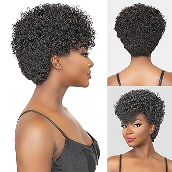 Afro 180% Density Afro Curly Wave Short BOB Wigs HD Transparent