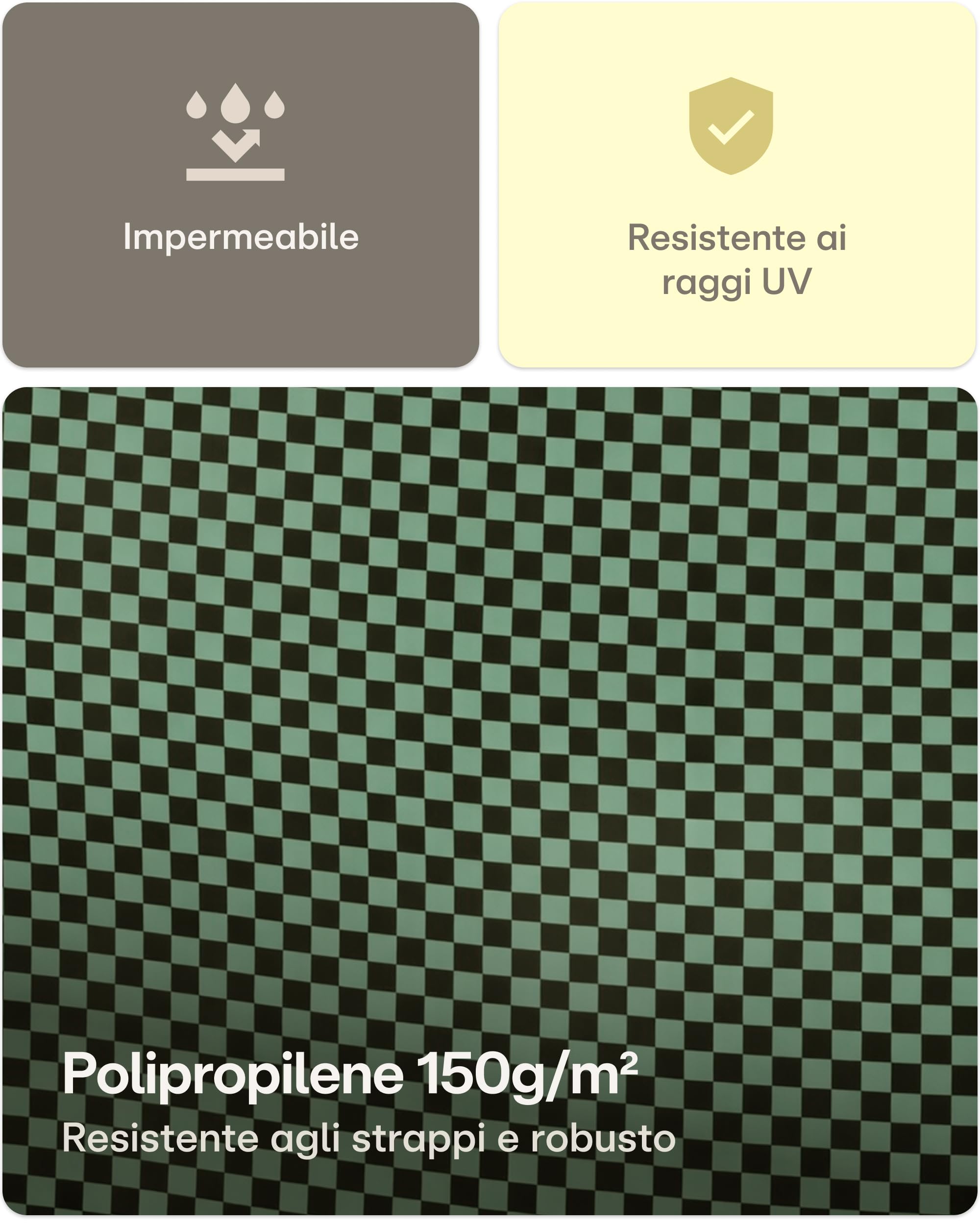 Praknu 3 Sacchi Giardinaggio 300 Litri - 4 Maniglie Resistenti - Stabile - Pieghevole - Riutilizzabile - Polipropilene Robusto