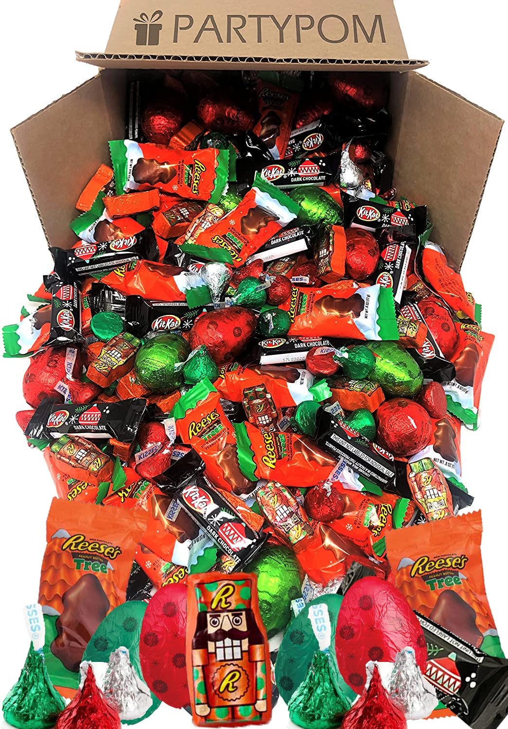 Bulk Christmas Candy Mix, 5 Lb Individually Wrapped Holiday Chocolate Candy, Miniature Christmas Chocolate Candy, Includes Kit Kat Christmas Dark Chocolate, ReeseTrees, Peanut Butter Christmas lights, Peanut Butter Nutcracker, Hershey's Christmas Kisses : Grocery & Gourmet Food