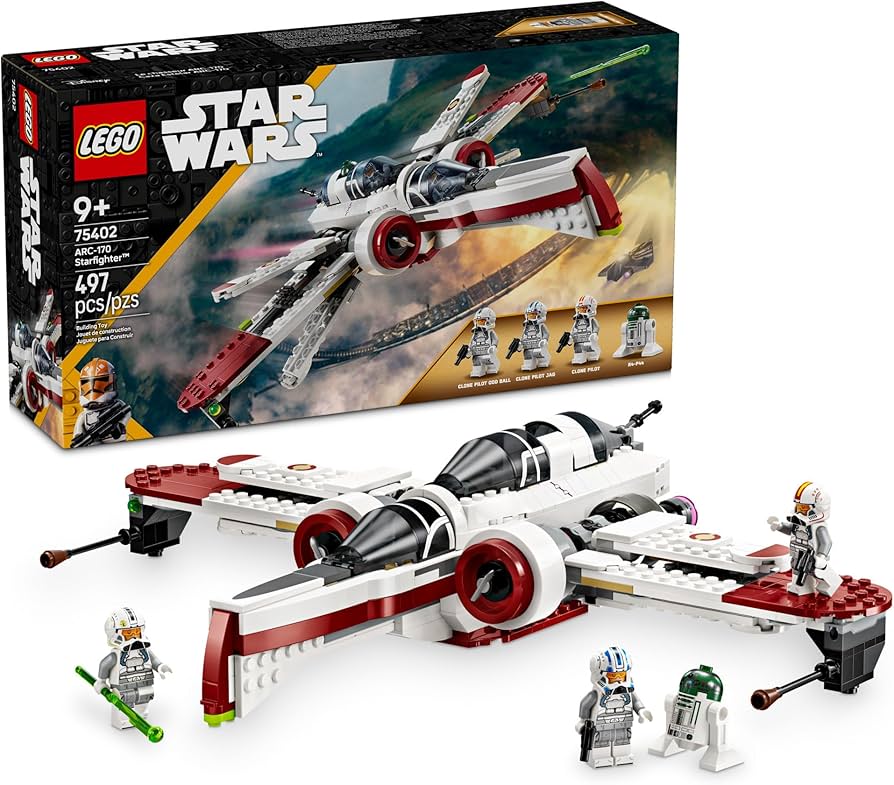 スターウォーズ スターファイター NEWバージョン ARC170 LEGO Star Wars ARC-170 Starfighter with 3 Clone Pilots & Droid