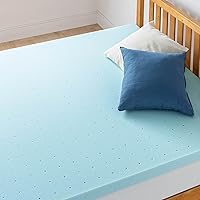 Vista 3 de Best Price Mattress - Sobrecolchón de espuma viscoelástica ventilada de 2.5 pulgadas con infusión de gel refrescante, certificado CertiPUR-US