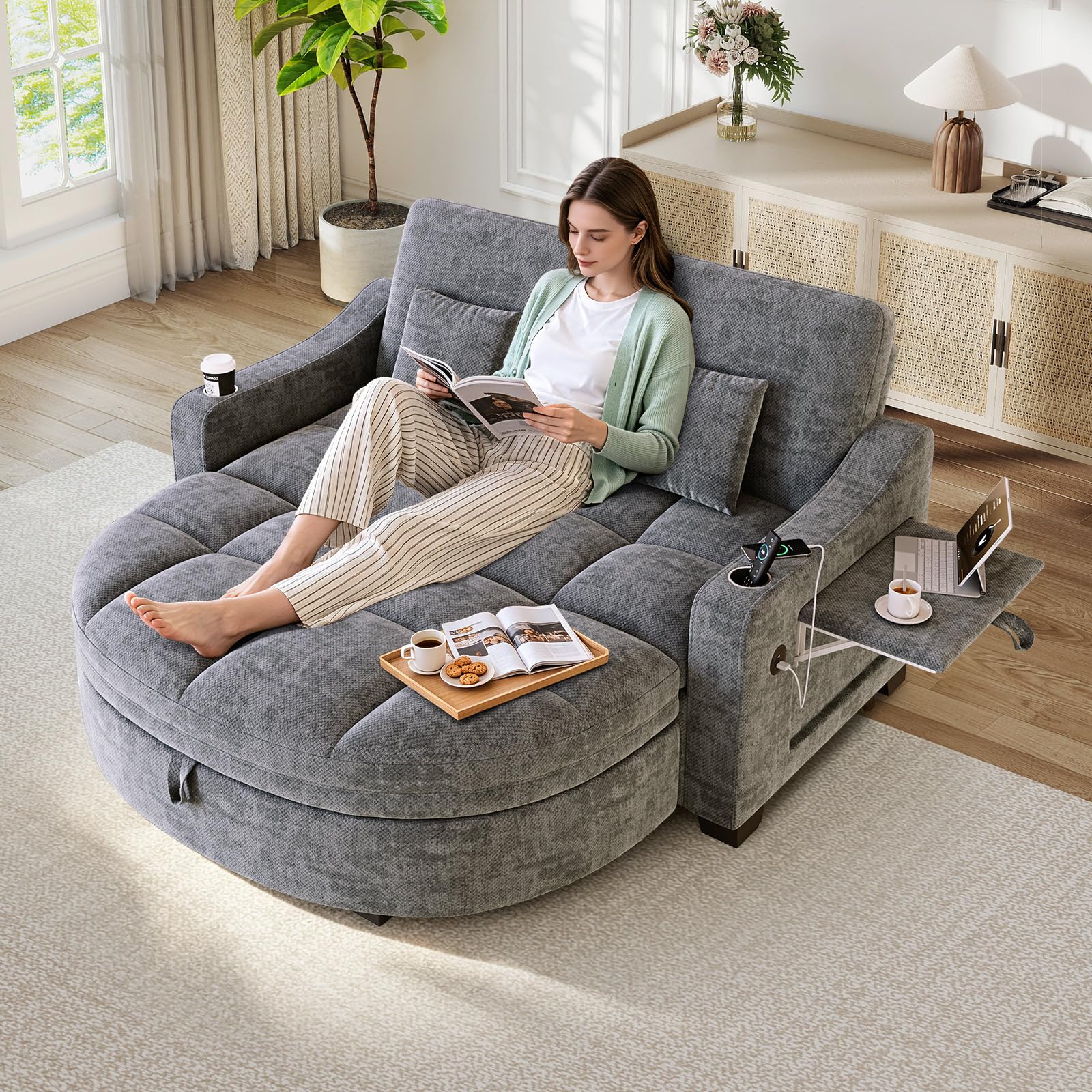 JEEOHEY 60 Inch Chaise Lounge Chair