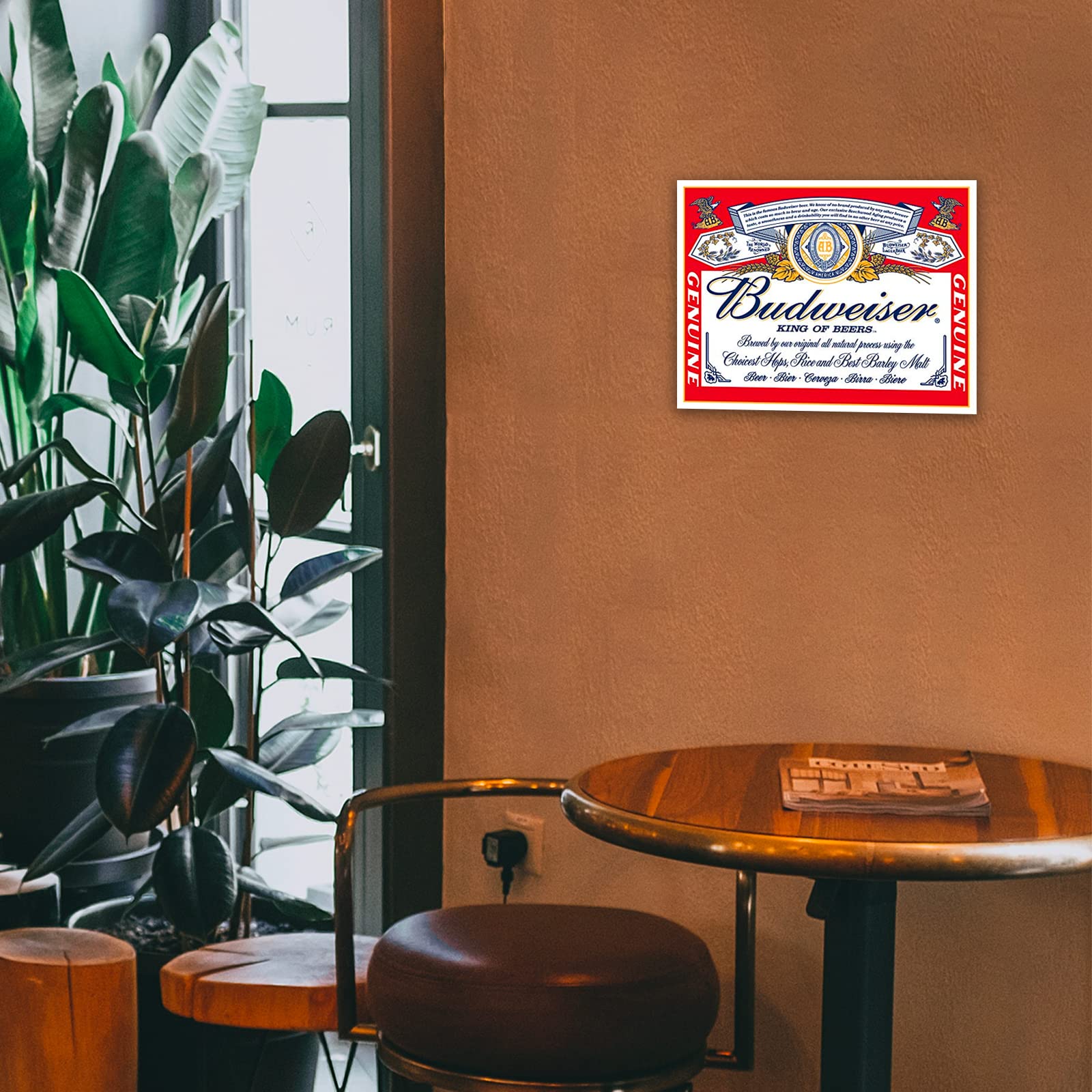 Amazon.com: Desperate Enterprises Budweiser - Label Tin Sign