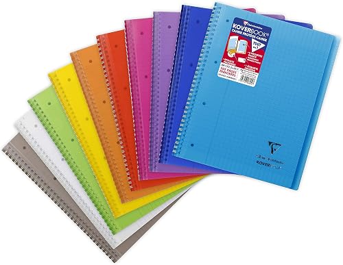 Clairefontaine 396401C - Cahier Spirale Koverbook A4+ 160p GC Détachables