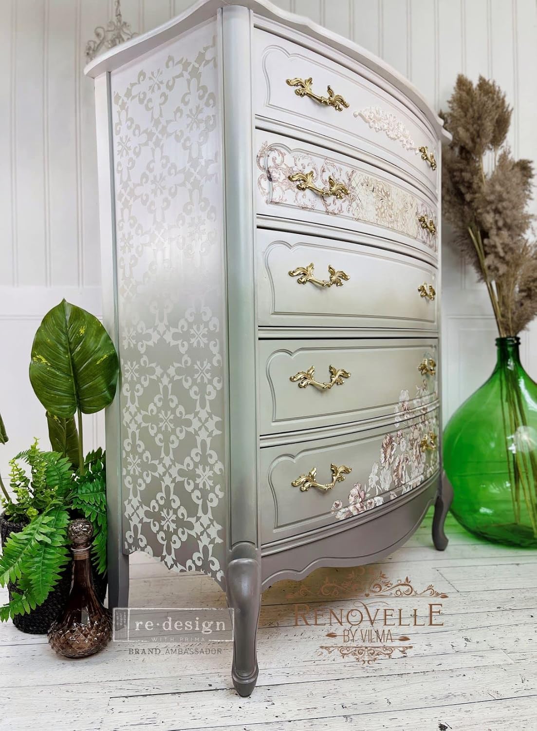 Redesign with Prima Redesign Stencil Cece Gothic Trellis Sheet Size 18"x25.5",Design Size 16.7"x21.8"655350654382