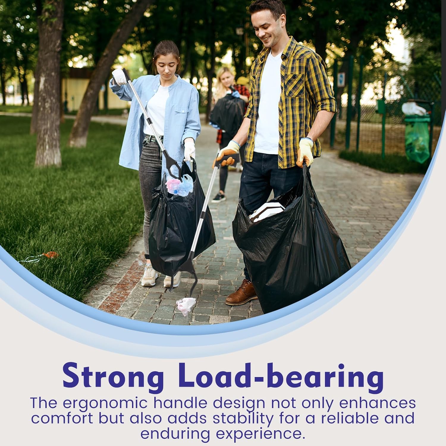 Ctosree 8 Pack 32" Trash Grabber Reacher Tool for Elderly, Foldable Litter Picker Upper, Lightweight Trash Pick up Stick, Long Handy Mobility Aids for Home Garden Arm Extension(Black)