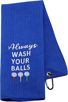 Review Funny Golf Towel Gift Always Wash Your Balls for Men Father’s Day Birthday