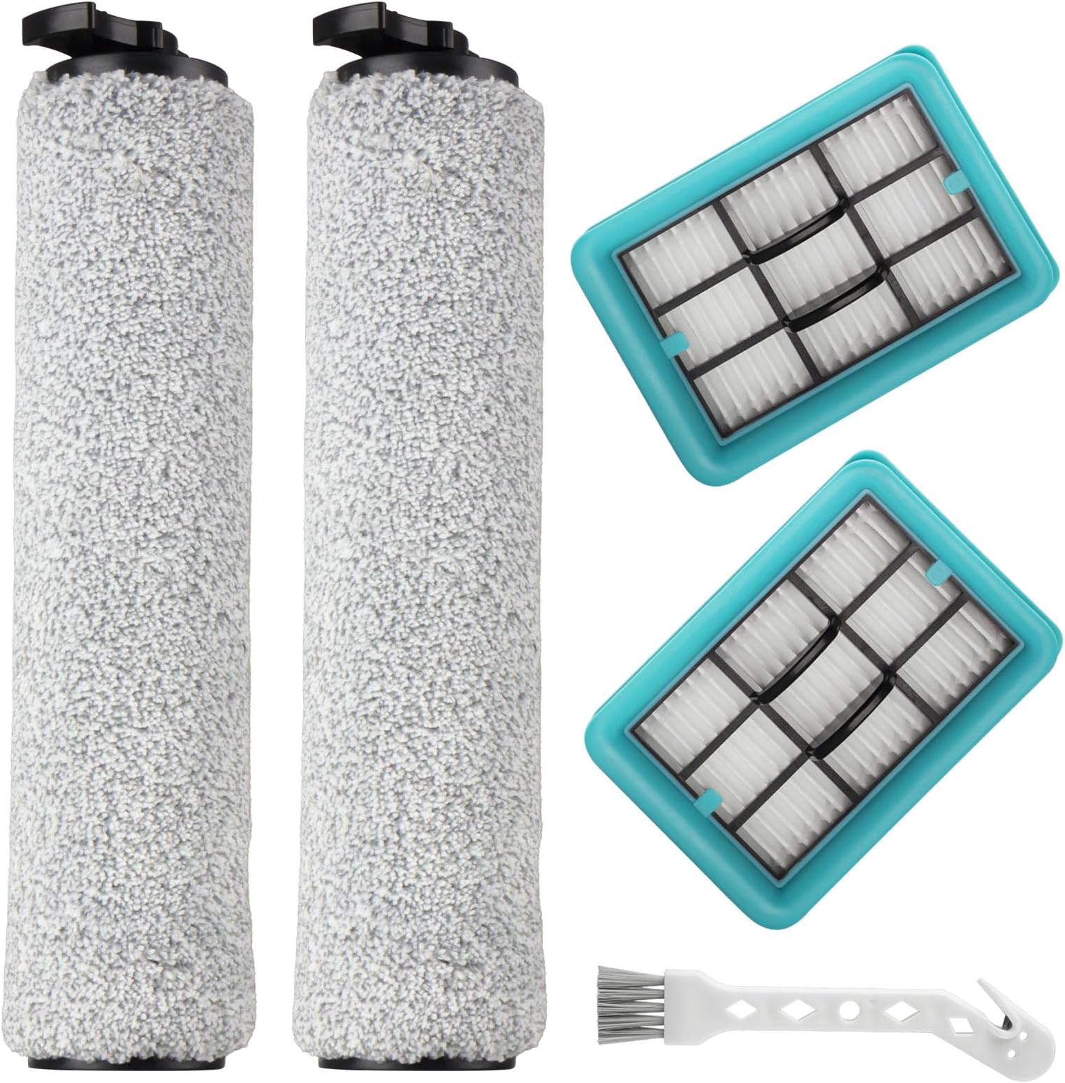 - [4 Pack] For Bissell Crosswave Replacement Parts 3831, Roller Brush & Filter Replacement For Bissell 3831, HF2, 3845, 3847, 3848, Boost Cleaning Power & Extend Vacuum Life