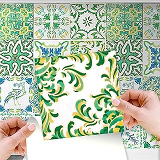 WALPLUS 72 Pcs 15cm(6) Tile Stickers Peel an...,