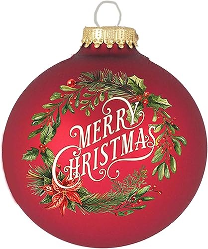 Miniatura 2 de Adornos de cristal para árbol de Navidad, 2.638 in2.625 pulgadas 4 piezas, bolas decoradas de Christmas By Krebs sin costuras, decoración navideña