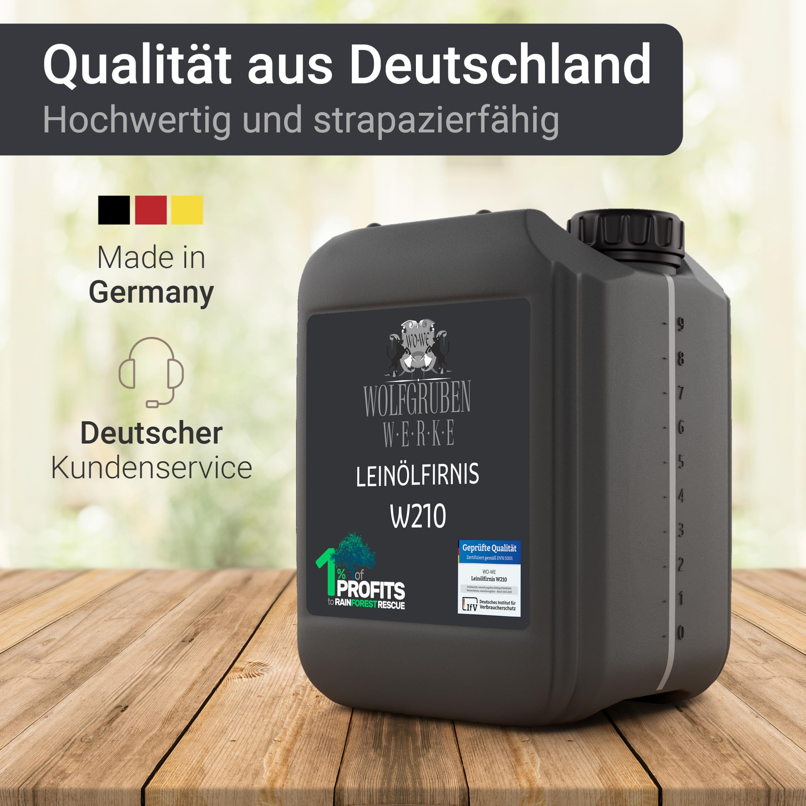 Leinölfirnis 5L Holzöl farblos Leinöl natürlicher Holzschutz Holzpflegeöl W210