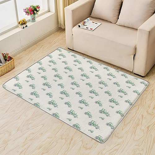 Miniatura 3 de Alfombra de tractor para niños, alfombra de 6 x 9 pies, alfombra de área de automóvil de dibujos animados para decoración de dormitorio y habitación