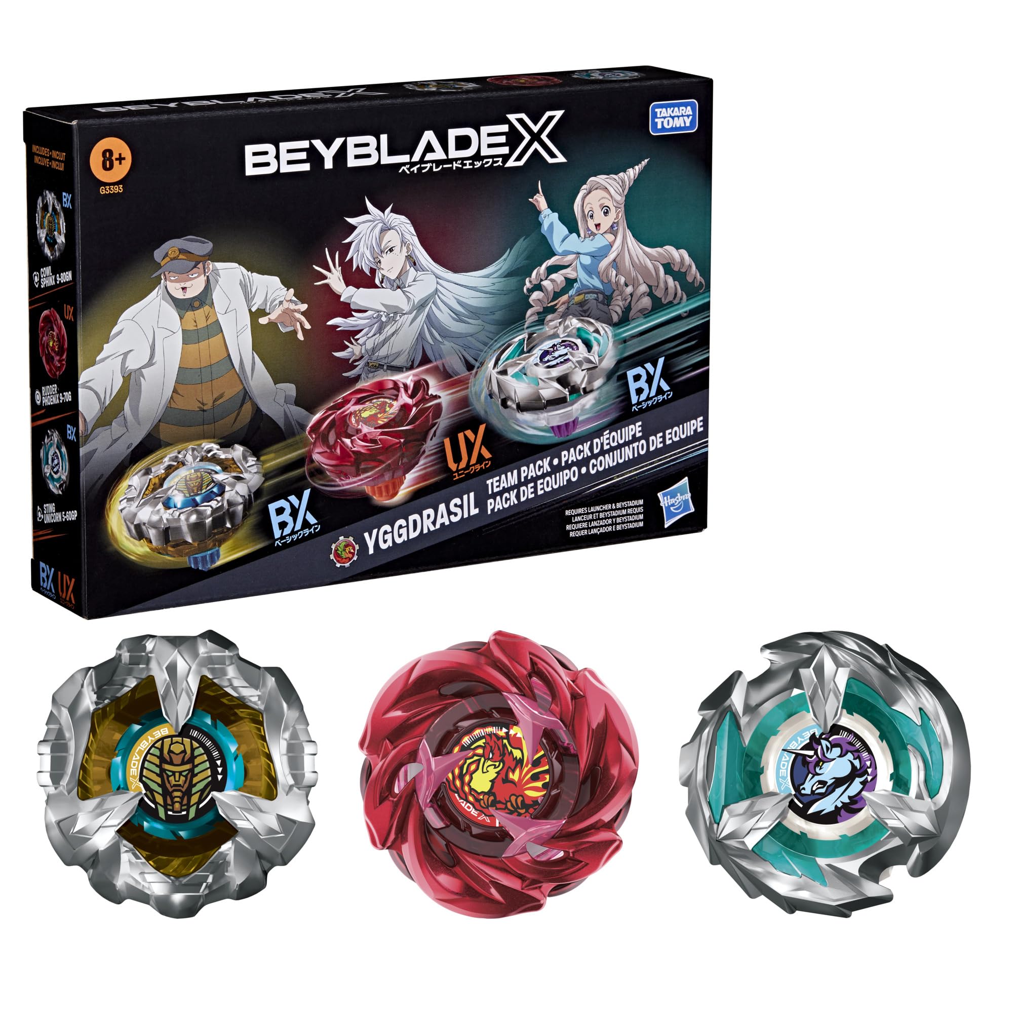 Amazon.com: Beyblade X Yggdrasil Team Pack, 3 Takara Tomy Tops