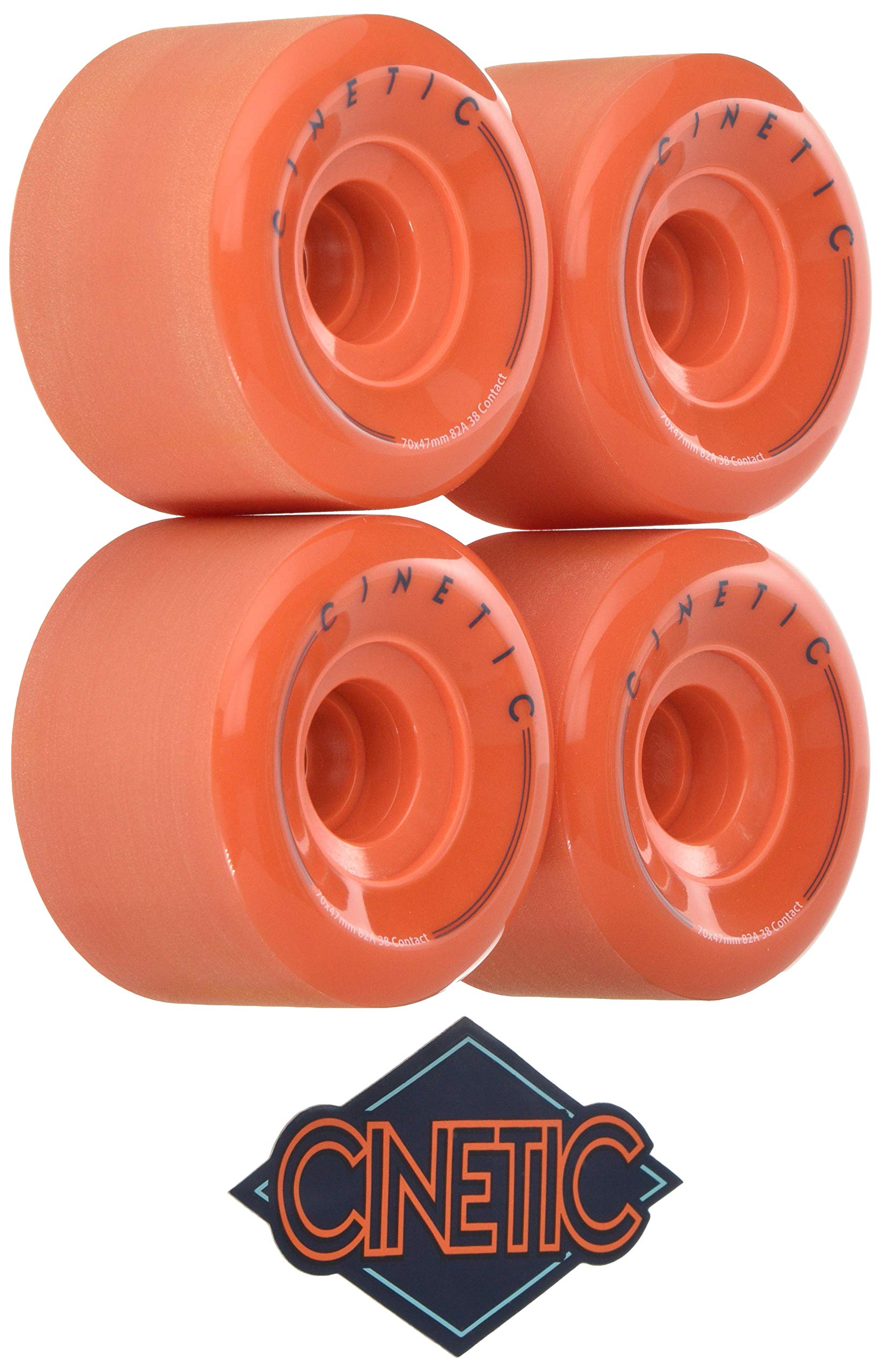 CINETIC Lot de 2 Roues de Skateboard pour Adulte Unisexe Bleu 70 x 47 mm