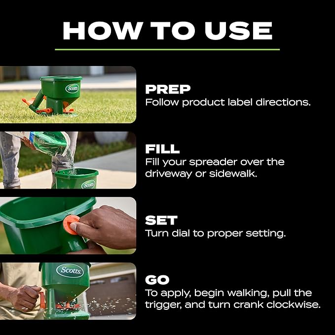Esparcidor Manual Scotts Whirl para Semillas y Fertilizantes miniatura 7
