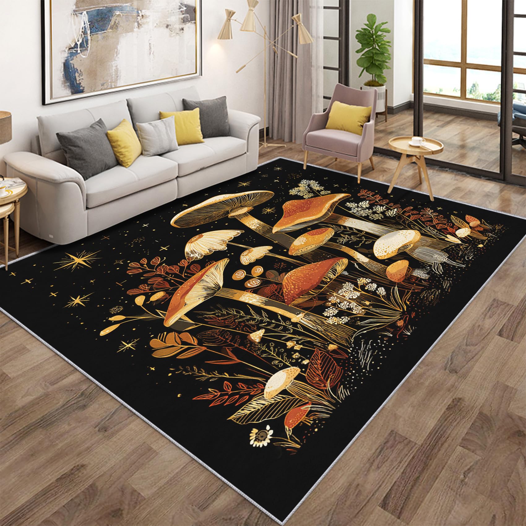 Tapis champignon lavable et antidérapant doux 140x200