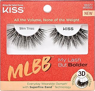 KISS My Lash But Bolder, Falsche Wimpern, 'Thicc', 16 mm, enthält 1 Paar, einfach a…