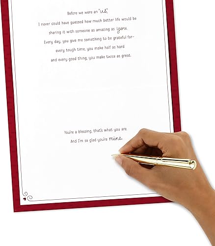 Miniatura 5 de Hallmark Tarjeta de San Valentín para marido, esposa, novio, novia (You're a Blessing), tarjeta de aniversario, tarjeta de amor