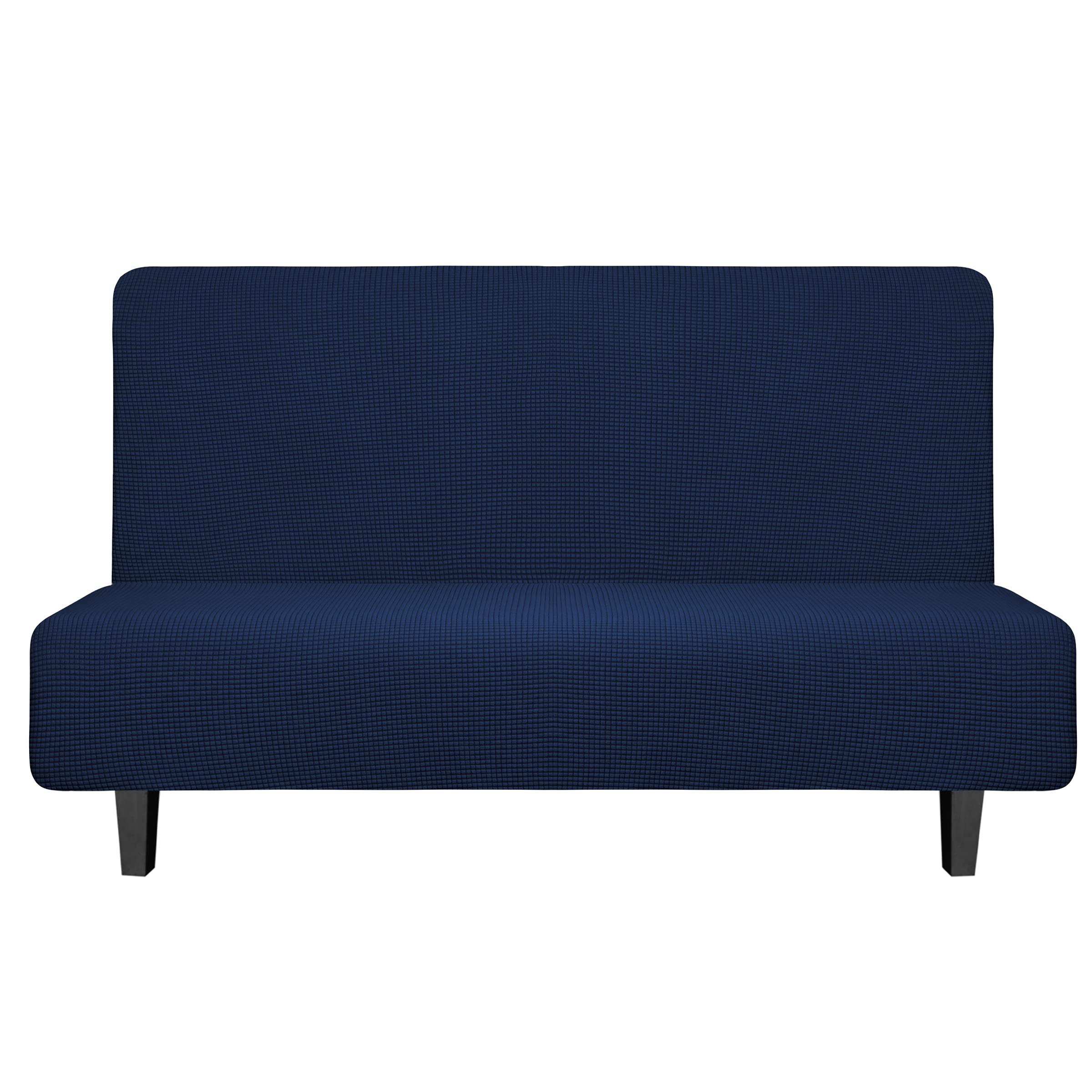 Easy-Going Stretch Medium Futon Slipcover Armless Futon Cover Navy