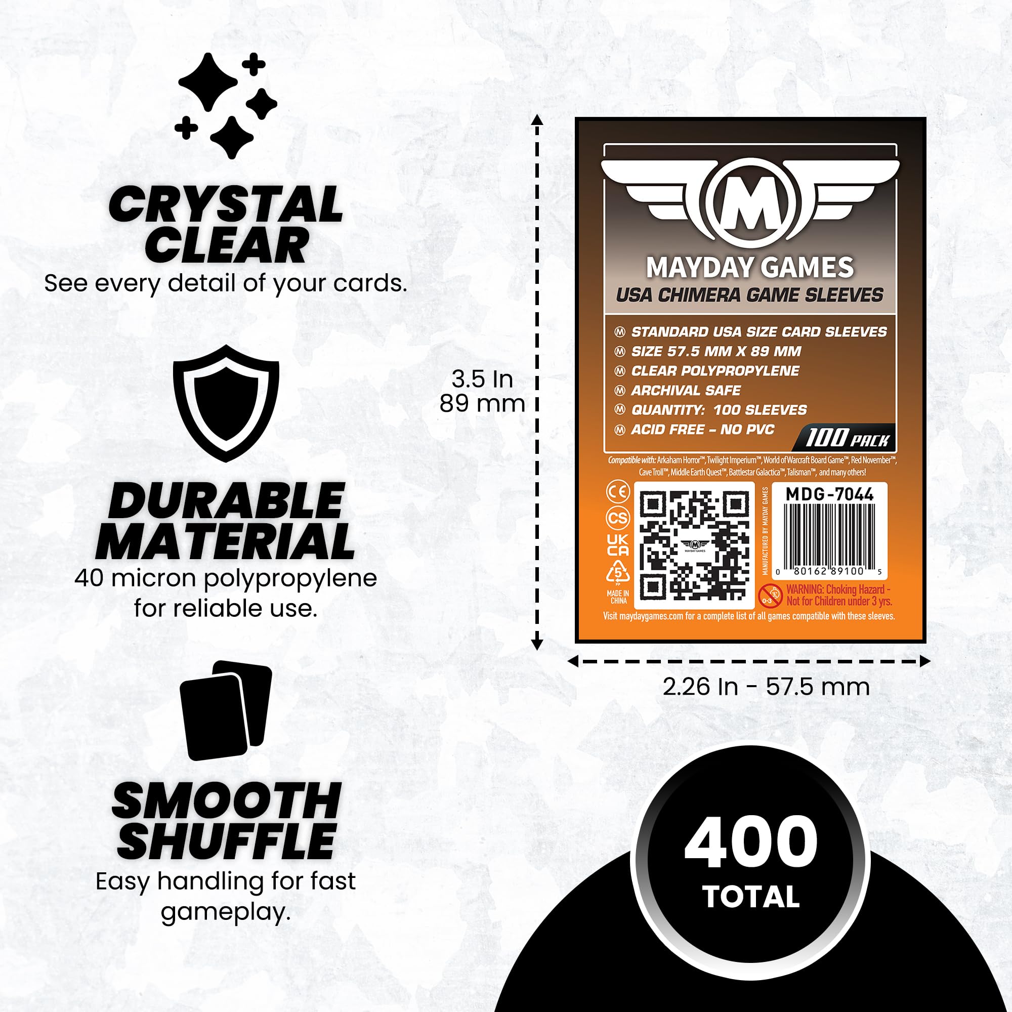 battlestar galactica card sleeves Amazon.com: Mayday Games 7044 Clear Sleeves 57.5x89mm USA Chimera Size  (4x100 Pack, 400 sleeves) : Toys & Games main image 0