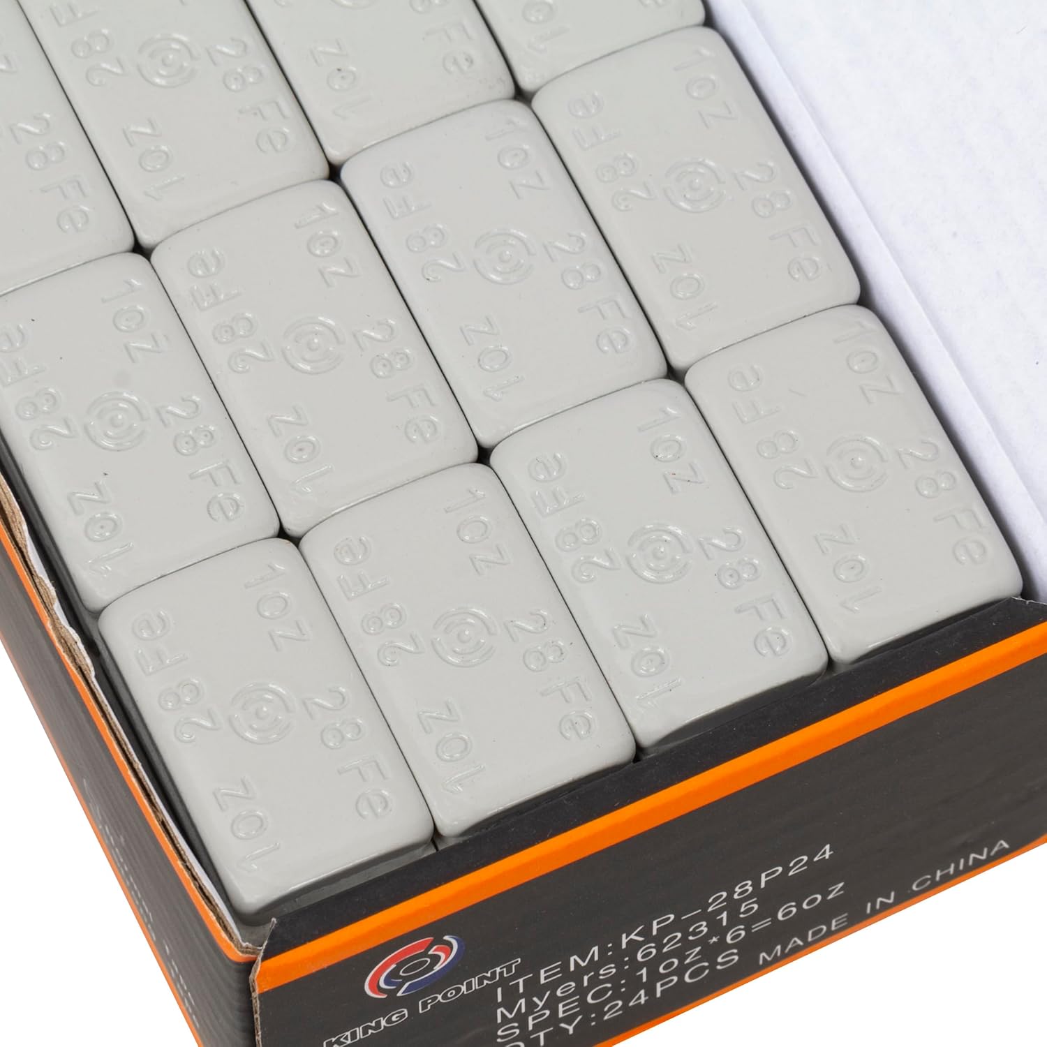 King Point 1/2oz Gray Steel Adhesive Tape Stick-On Wheel Weights, Low Profile, for Cars, Trucks and SUV’s, 288 Pieces