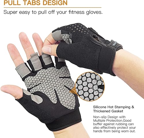 Miniatura 3 de Workout Gloves Weight Lifting Gloves Palm Support Protection for Men Women, Exercise Gloves Sports for Training, Fitness, Gym,