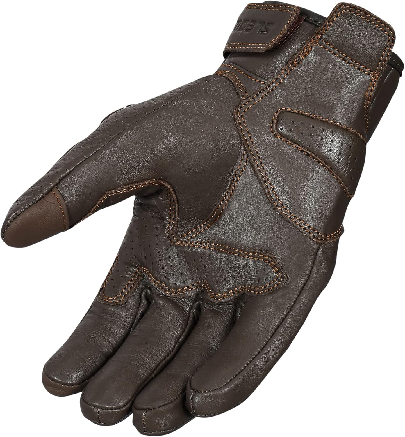 Leather Motorcycle Gloves for Men- 100% Cowhide Leather Biker Gloves, Touchscreen, Breathable, Knuckle Protection Riding Gloves for ATV UTV