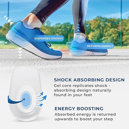 Miniatura 4 de Taloneras de gel para aliviar el dolor de talón, almohadillas de talón de gel para fascitis plantar, almohadillas de talón para el dolor de talón,