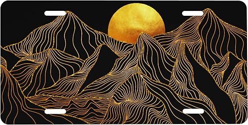 Placa de matrícula frontal de metal de aluminio, placa decorativa para automóvil, cubierta de matrícula novedosa para hombres y mujeres, 6 x 12