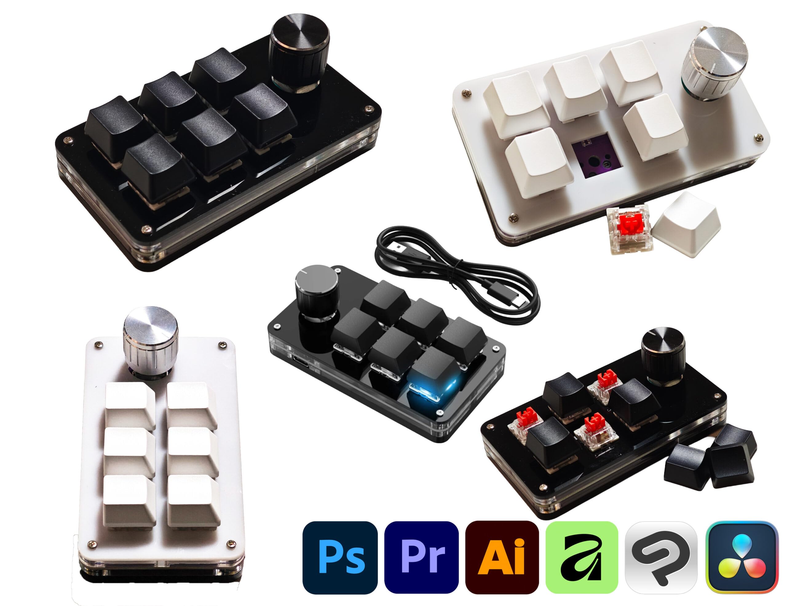 Amazon | 【作業効率化】USB プログラマブル マクロキーボード 6キー +